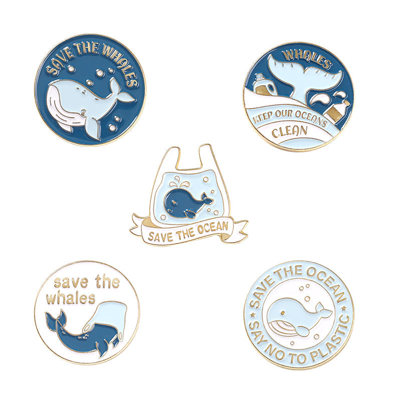Cute Whale Animal Enamel Pin | Adorable Whale Brooch