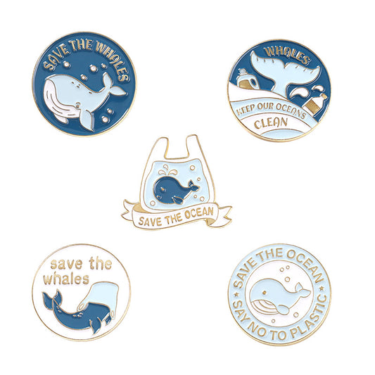 Cute Whale Animal Enamel Pin | Adorable Whale Brooch