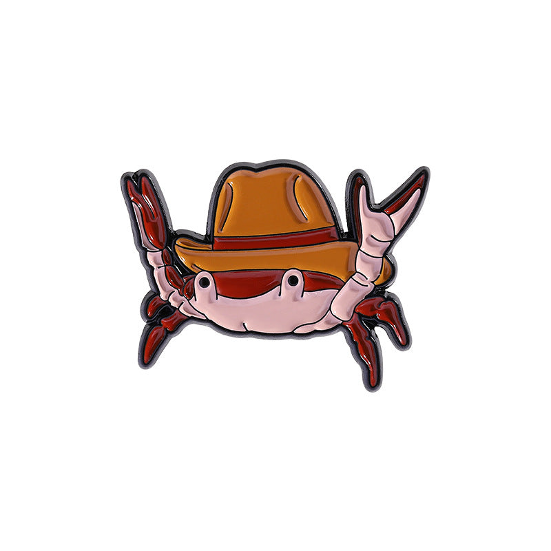Cute Cat, Crab, Bee, Frog & Capybara Enamel Pins | Animal Metal Brooches for Clothing & Accessories