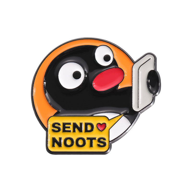 Creative Cute Cartoon Penguin Enamel Pin Set | Metal Brooch Collection | Eco-Friendly Apparel Accessories Wholesale