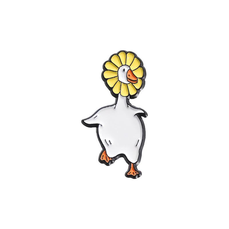 Creative Cute Hedgehog, Rabbit, Frog & Goose Enamel Pin Set | Cartoon Animal Metal Brooch Collection | Apparel & Lapel Accessories Wholesale