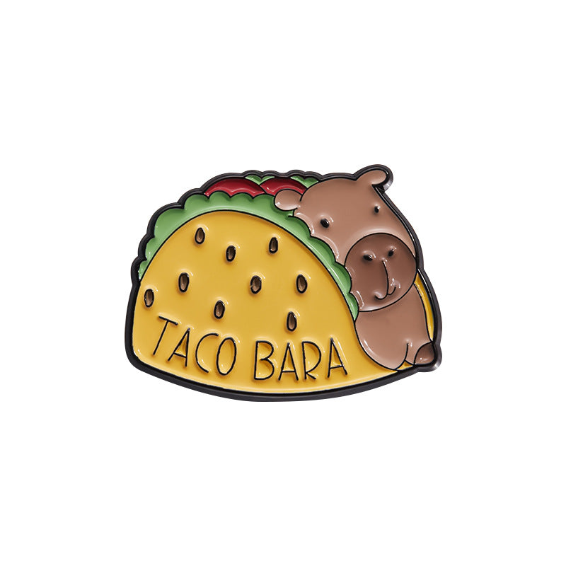 Cute Capybara Enamel Pin Set | Animal Metal Brooch Collection | Eco-Friendly Apparel Accessories Wholesale