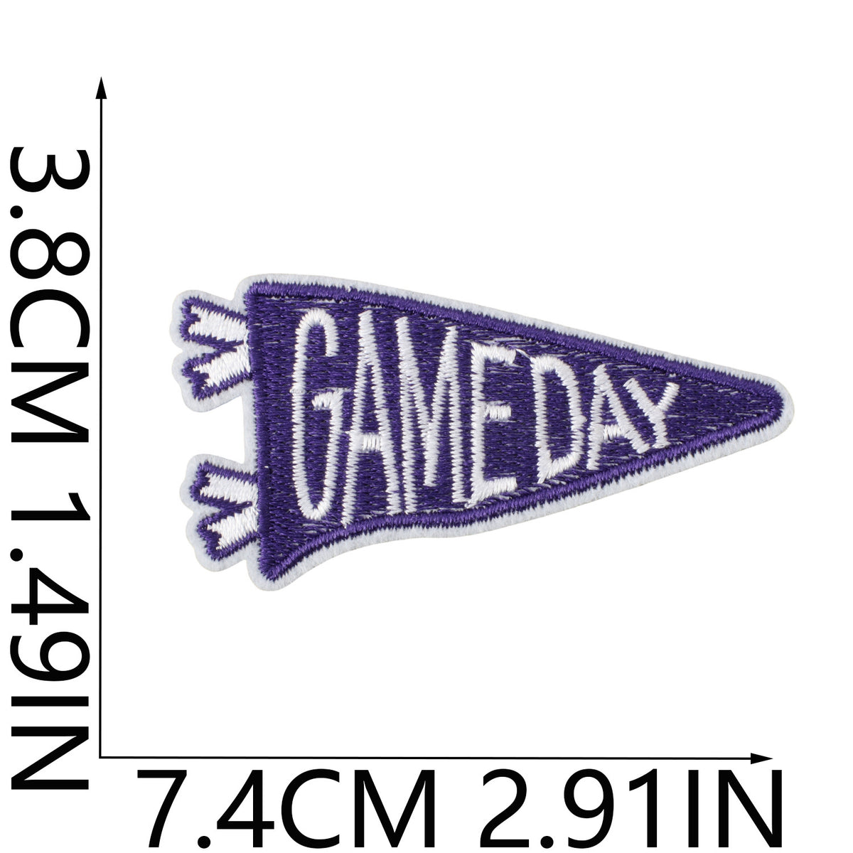 Game Day Denim Embroidered Iron-On Patch