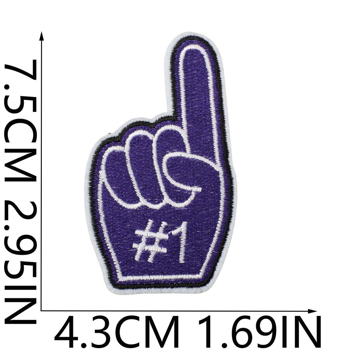 Game Day Denim Embroidered Iron-On Patch