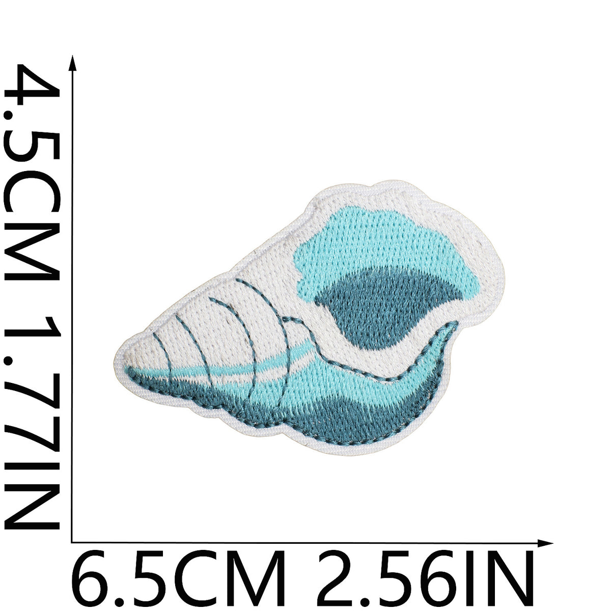Pearl Seashell Cowgirl Embroidered Iron-On Patch
