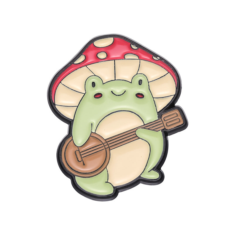 Creative Cute Frog & Mushroom Enamel Pin Set | Designer Animal Metal Brooch Collection | Cross-Border Best-Selling Accessories Wholesale