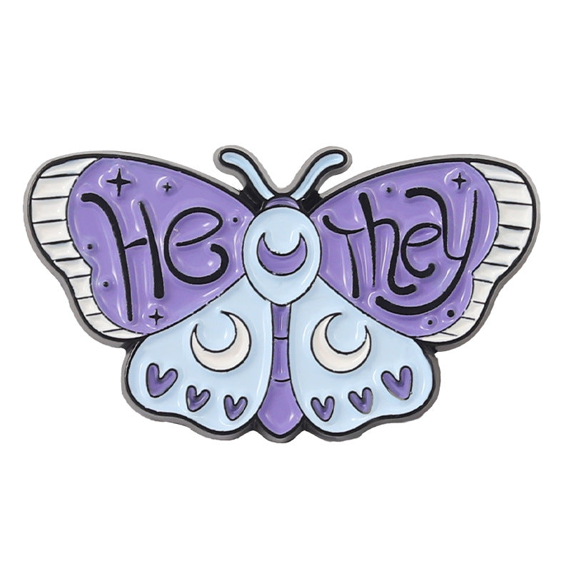 Creative Moth & Butterfly Insect Enamel Pin | Winged Eye Design Metal Brooch Collection | Apparel & Dress Accessories Wholesale