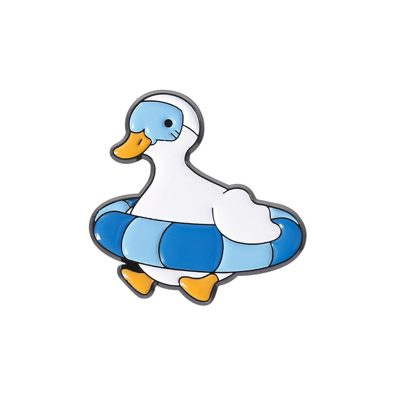 Cute Ocean Animal Enamel Pin | Shark Seal Float Duck Alloy Brooch | Apparel Lapel Pin Factory Wholesale