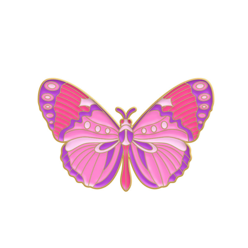 Vibrant Colorful Butterfly & Moth Enamel Pin | Creative Insect Alloy Brooch | Apparel Bag Hat Accessories Wholesale