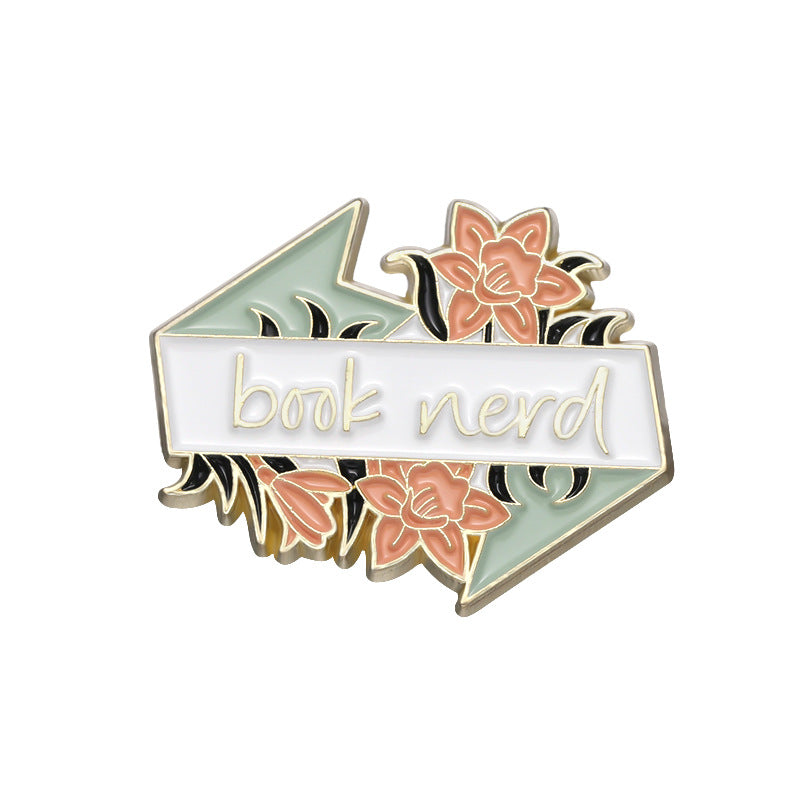 Creative Knowledge & Schoolbag Enamel Pin | Geometric Textbook Alloy Brooch | Inspirational Student Gift Badge