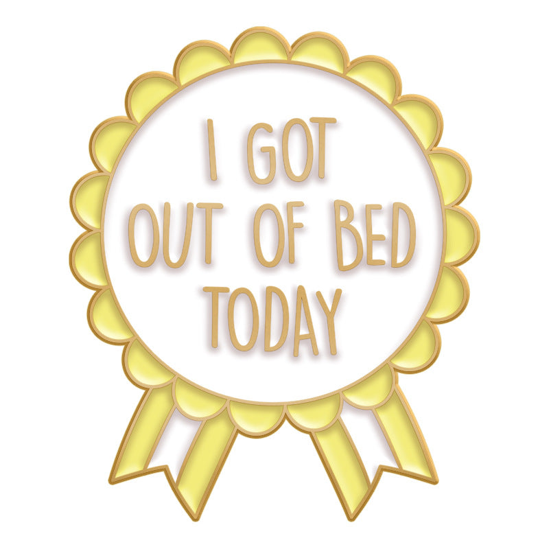 Vibrant English Sentence Enamel Brooch - Custom Slogan Badge