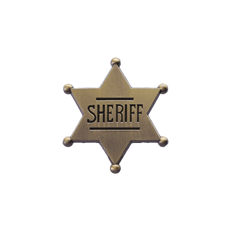 Honor Six-Point Star Badge | Western Cowboy Hat Brooch Pin