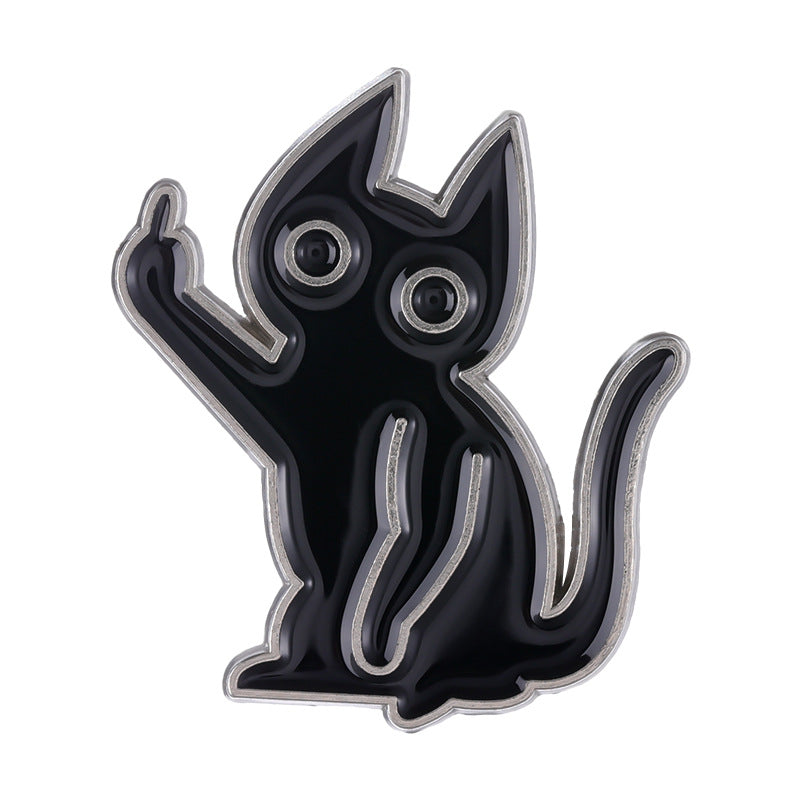 Creative European-Style Sassy Animal Alloy Enamel Pin Set (Mushroom, Fox, Cat, Rabbit) | Novelty Metal Brooch Collection | Bag & Apparel Accessories Wholesale
