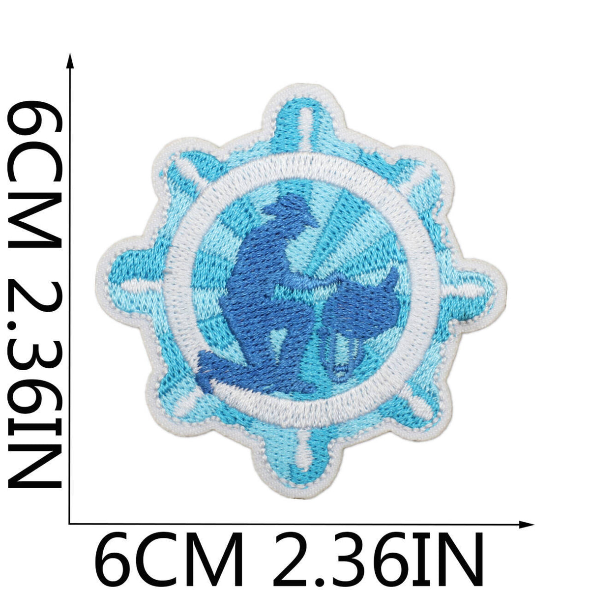Pearl Seashell Cowgirl Embroidered Iron-On Patch