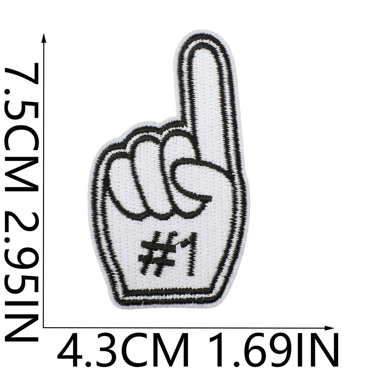 Game Day Denim Embroidered Iron-On Patch