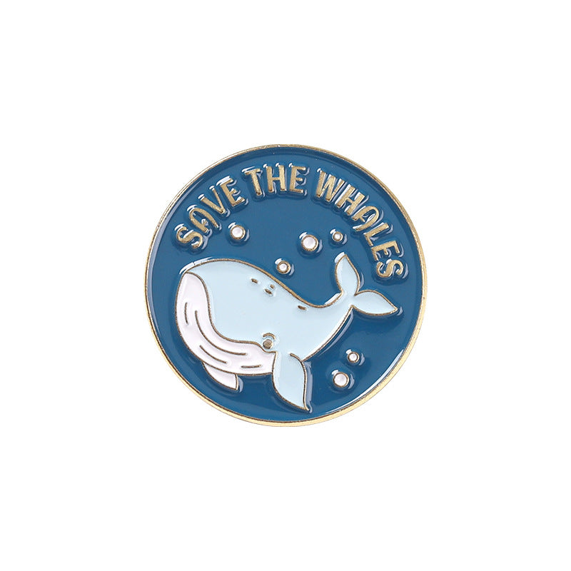 Cute Whale Animal Enamel Pin | Adorable Whale Brooch