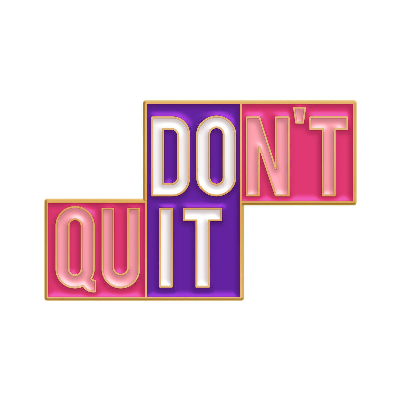 Vibrant English Sentence Enamel Brooch - Custom Slogan Badge