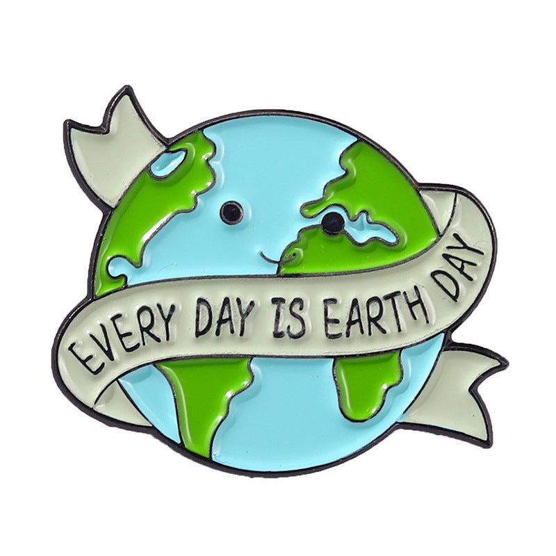 Green Round Eco-Friendly Metal Badge | Sustainable Environmental Alloy Pin for Promotion Wholesale
