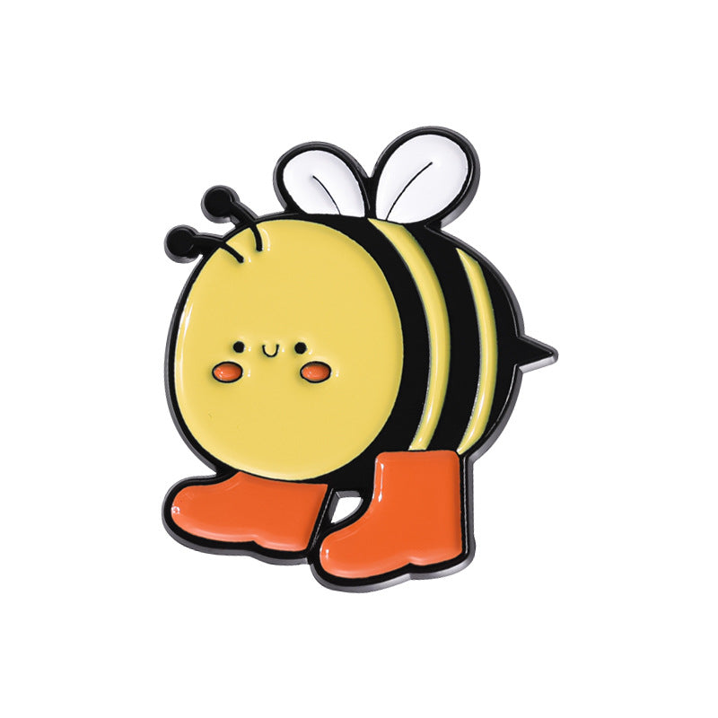 Cute Bee Pin Set | Adorable Insect Animal Enamel Pins | Metal Badge Collection for Nature & Insect Lovers