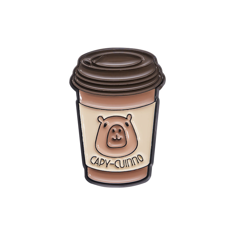 Cute Capybara Enamel Pin Set | Animal Metal Brooch Collection | Eco-Friendly Apparel Accessories Wholesale