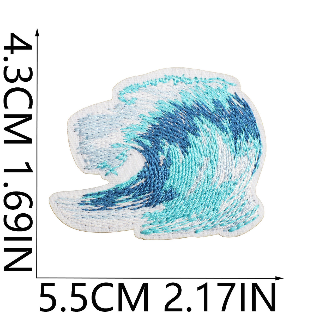 Pearl Seashell Cowgirl Embroidered Iron-On Patch