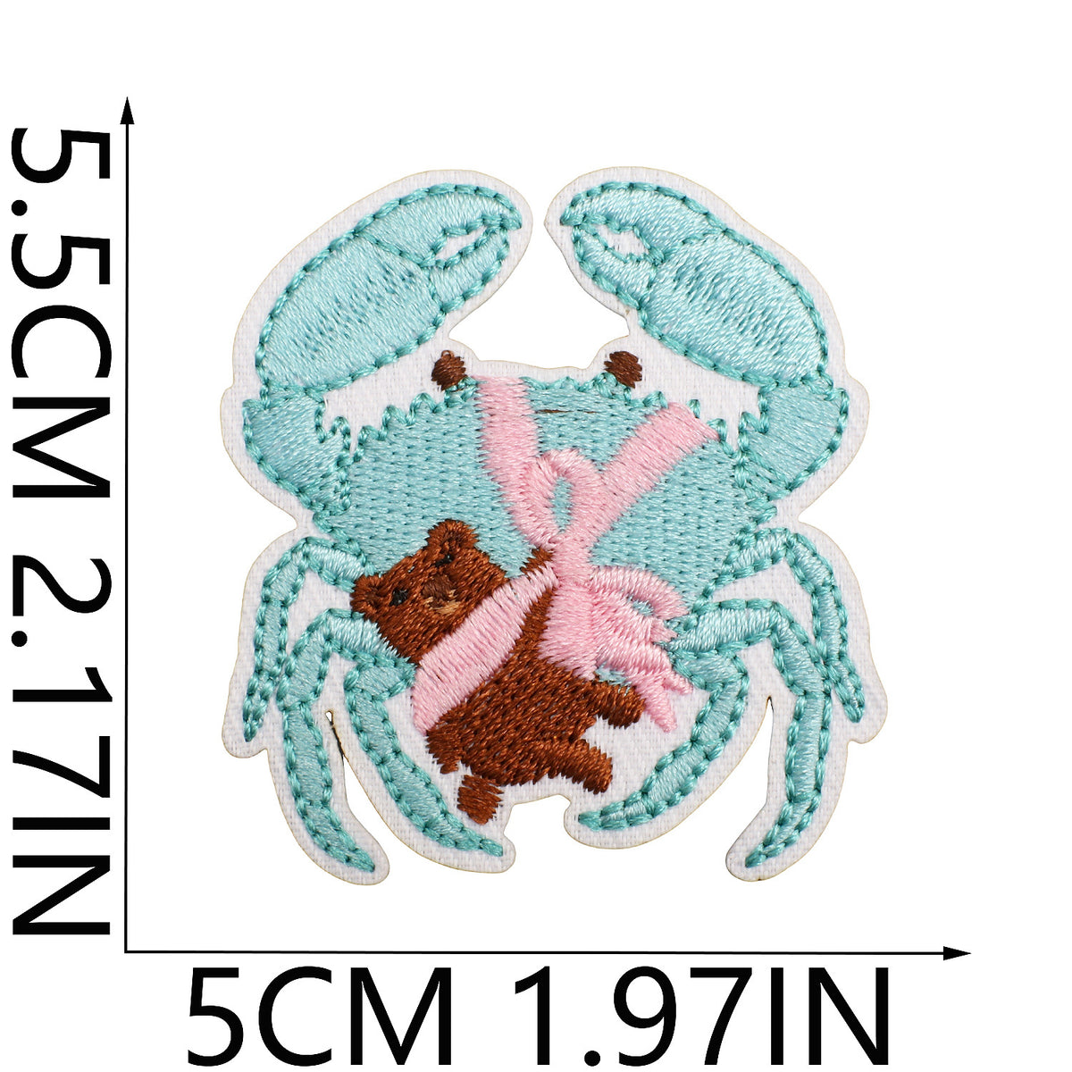 Pearl Seashell Cowgirl Embroidered Iron-On Patch