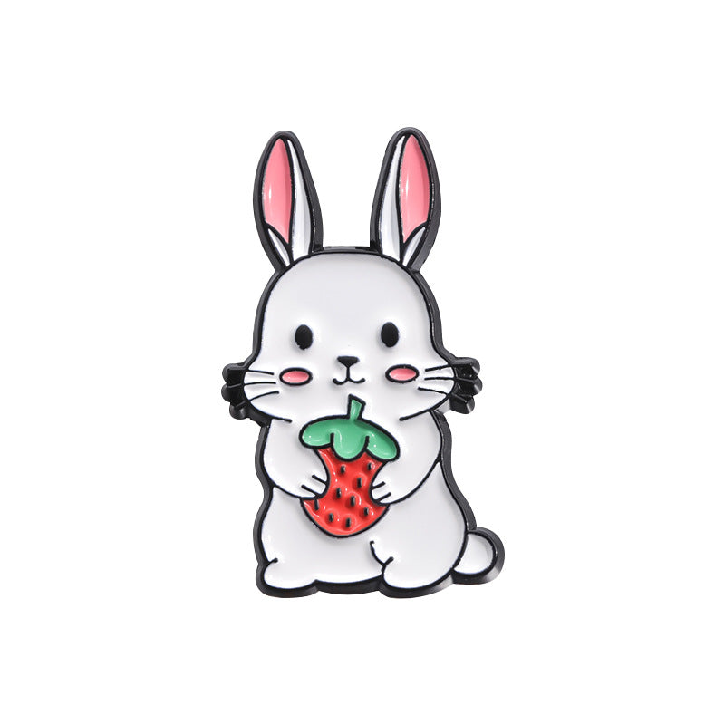 Creative Cute Hedgehog, Rabbit, Frog & Goose Enamel Pin Set | Cartoon Animal Metal Brooch Collection | Apparel & Lapel Accessories Wholesale