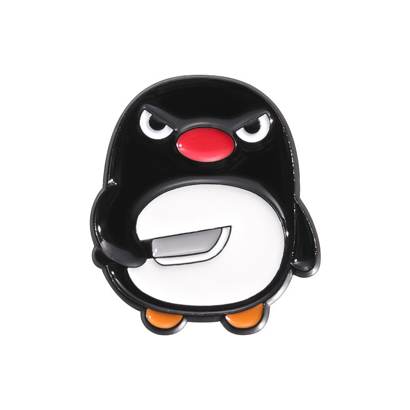 Creative Cute Cartoon Penguin Enamel Pin Set | Metal Brooch Collection | Eco-Friendly Apparel Accessories Wholesale