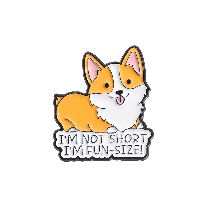 Cute Orange Corgi Dog Enamel Pin | Adorable Animal Metal Brooch