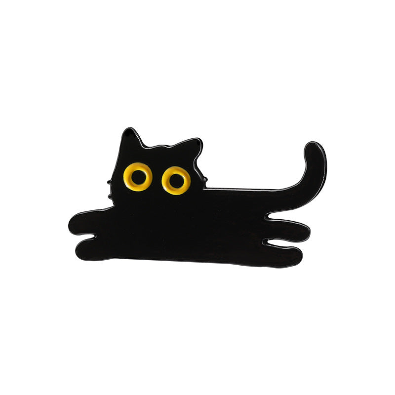 Cute Black Cat Series Enamel Pin | Creative Animal Brooch for Cat Lovers