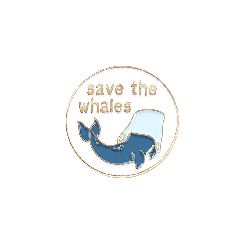 Cute Whale Animal Enamel Pin | Adorable Whale Brooch