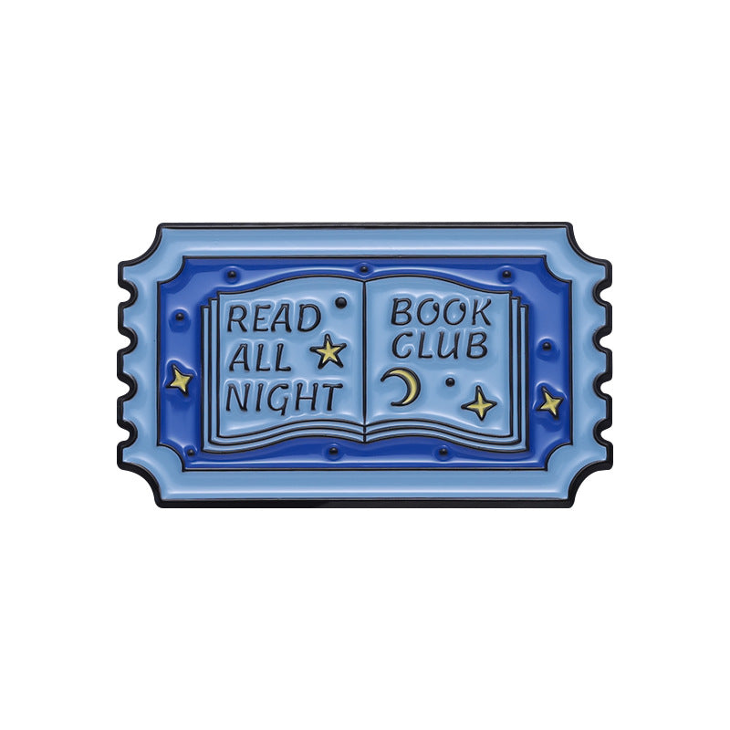 English Nameplate-Shape Geometric Metal Lapel Pin