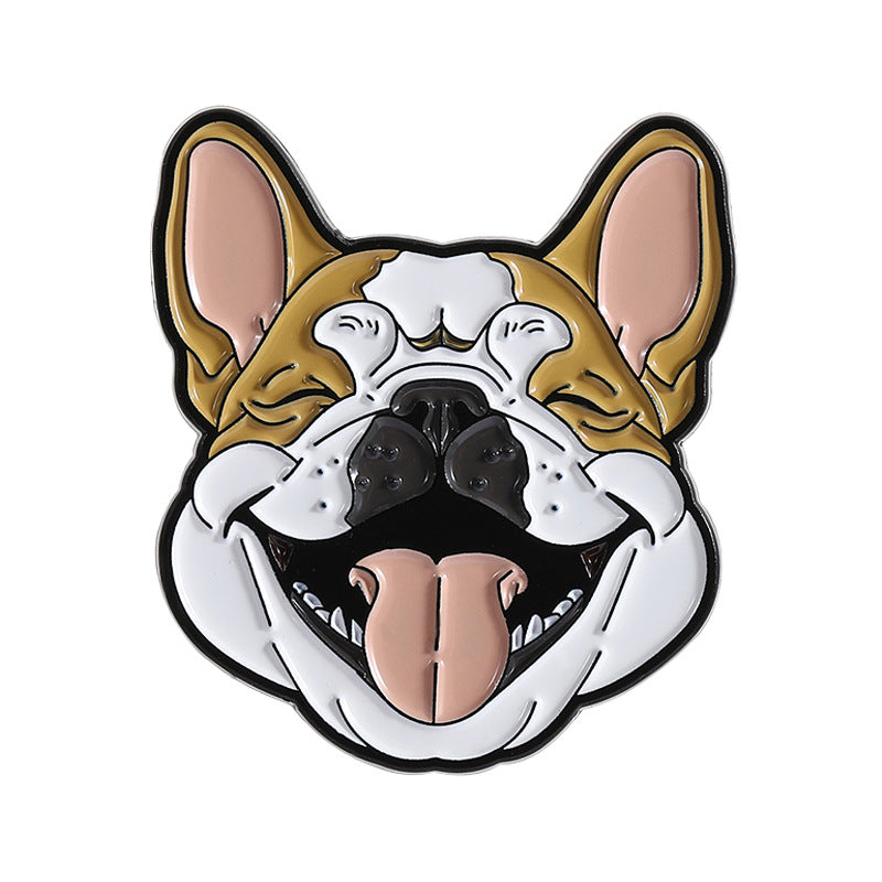 Cute Cartoon Pet Cat & Shar Pei Dog Enamel Pin Set | Animal Metal Brooch Collection | Apparel & Bag Accessories Wholesale