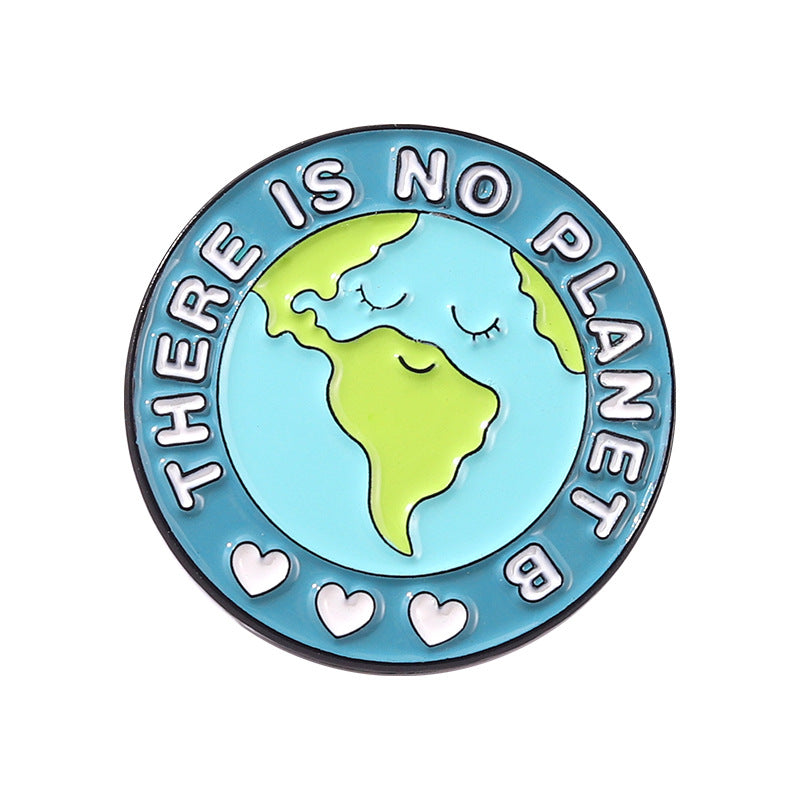 Green Round Eco-Friendly Metal Badge | Sustainable Environmental Alloy Pin for Promotion Wholesale