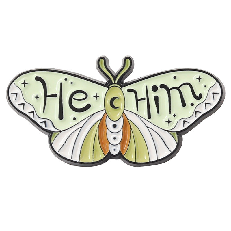 Creative Moth & Butterfly Insect Enamel Pin | Winged Eye Design Metal Brooch Collection | Apparel & Dress Accessories Wholesale