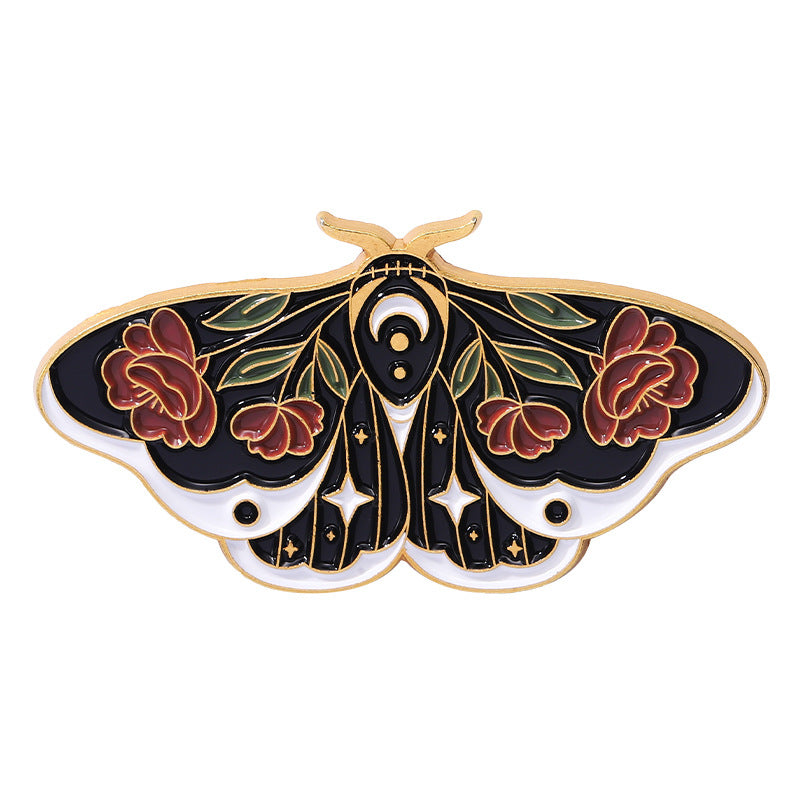 Creative European-Style Butterfly & Moth Enamel Pin Set | Colorful Insect Metal Brooch Collection | Apparel & Scarf Accessories Wholesale
