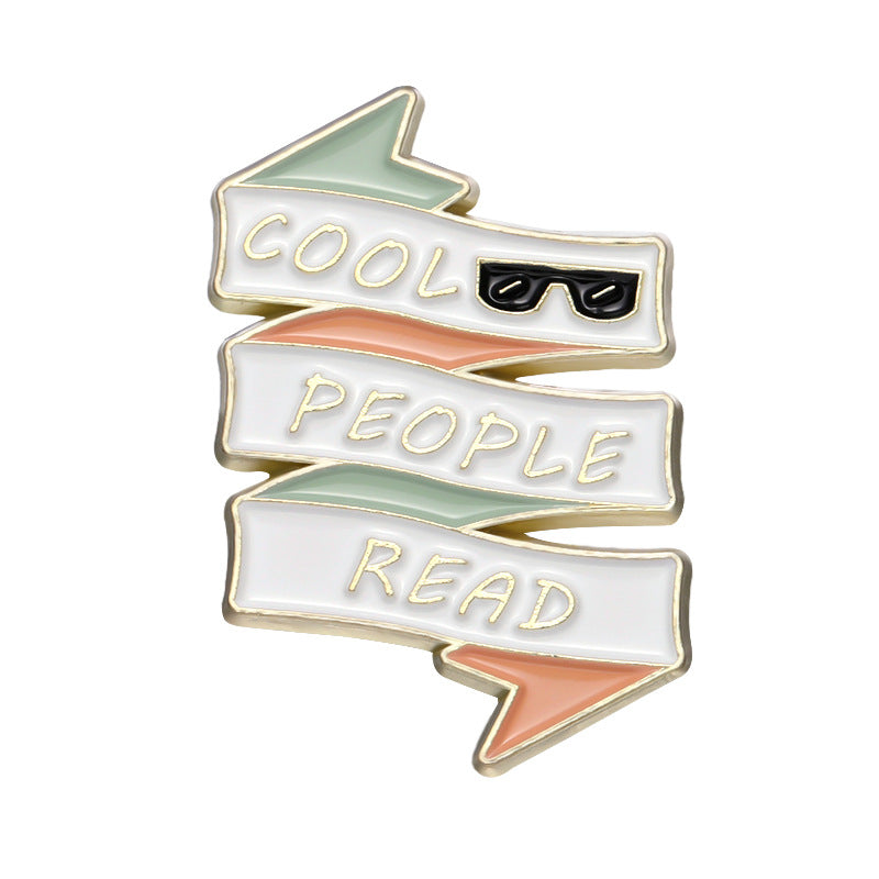 Creative Knowledge & Schoolbag Enamel Pin | Geometric Textbook Alloy Brooch | Inspirational Student Gift Badge