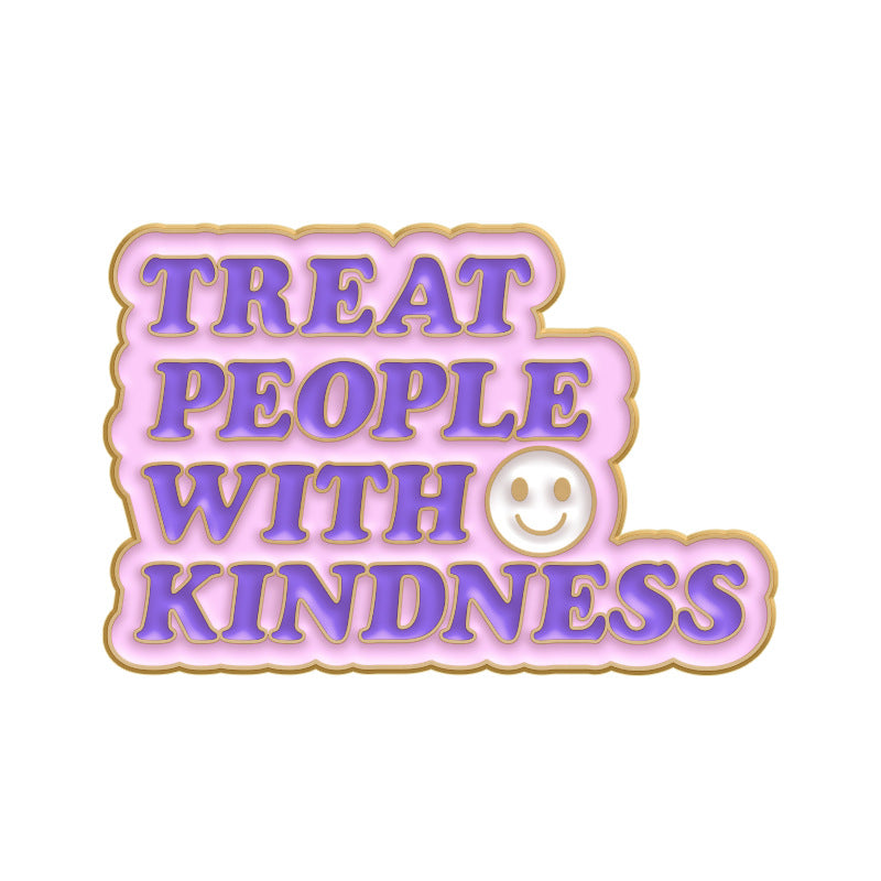 Vibrant English Sentence Enamel Brooch - Custom Slogan Badge