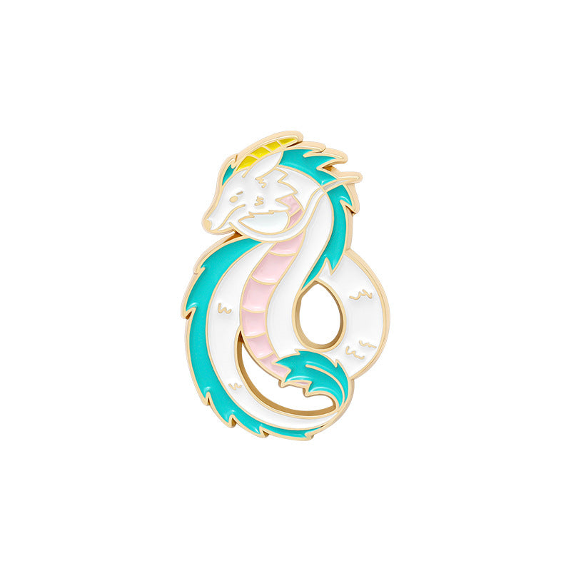 New Creative Movie Cartoon Character Enamel Pin | Cute Mouse Duck White Dragon Alloy Brooch | Apparel Accessories Wholesale