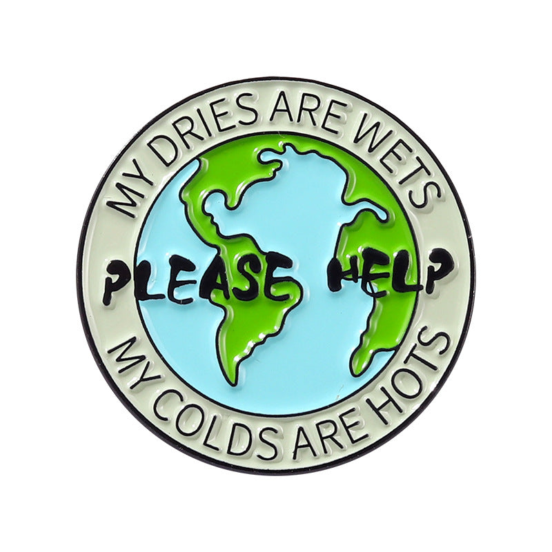 Green Round Eco-Friendly Metal Badge | Sustainable Environmental Alloy Pin for Promotion Wholesale