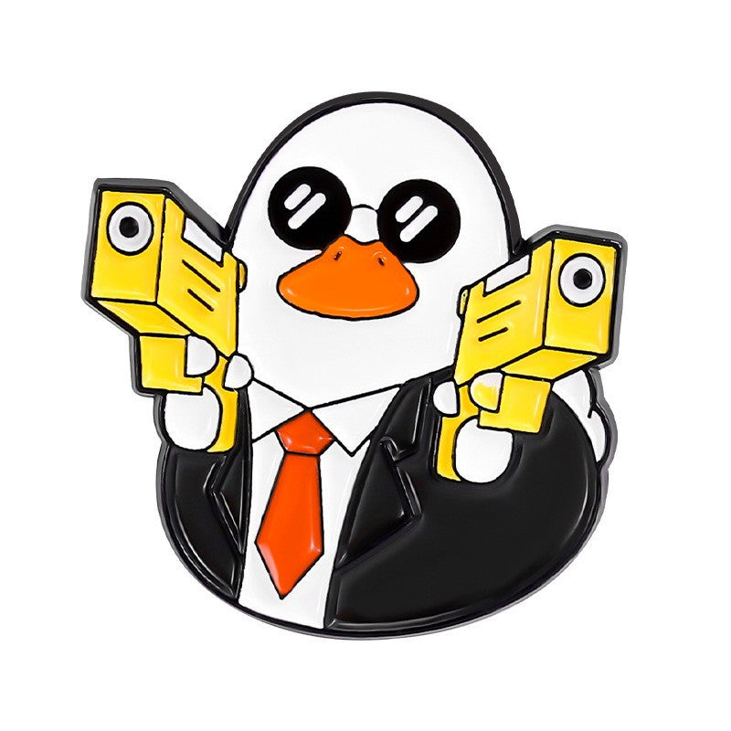 Creative  Yellow Duck Enamel Pin Set | Metal Brooch Collection | Eco-Friendly Apparel Accessories Wholesale