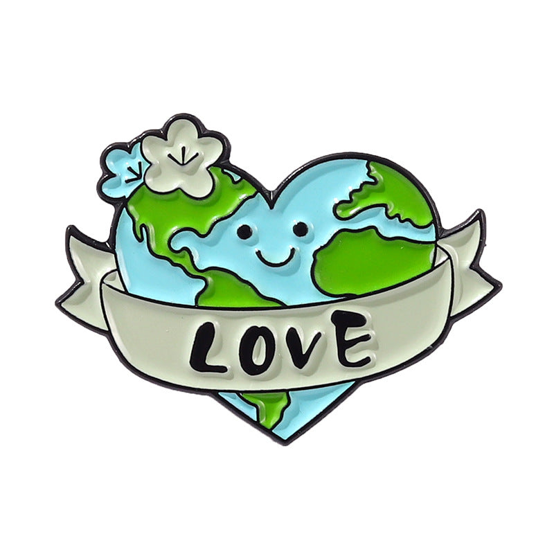 Green Round Eco-Friendly Metal Badge | Sustainable Environmental Alloy Pin for Promotion Wholesale