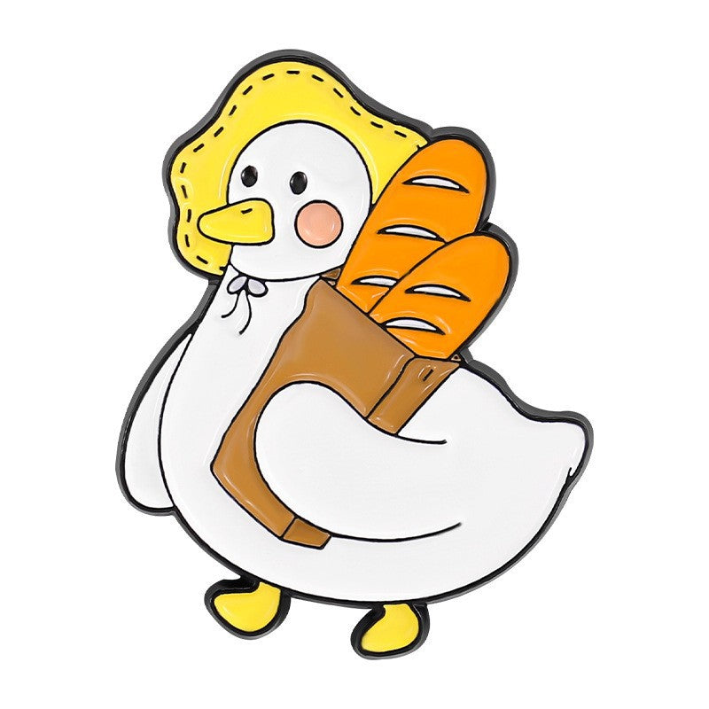 Creative  Yellow Duck Enamel Pin Set | Metal Brooch Collection | Eco-Friendly Apparel Accessories Wholesale