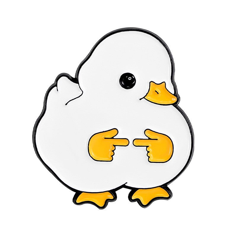 Creative  Yellow Duck Enamel Pin Set | Metal Brooch Collection | Eco-Friendly Apparel Accessories Wholesale