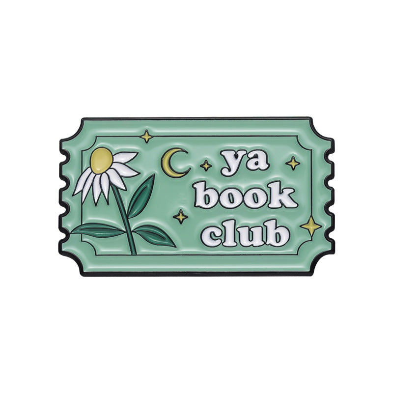 English Nameplate-Shape Geometric Metal Lapel Pin