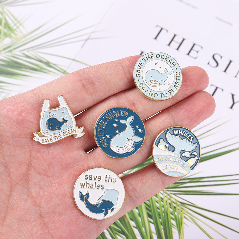 Cute Whale Animal Enamel Pin | Adorable Whale Brooch