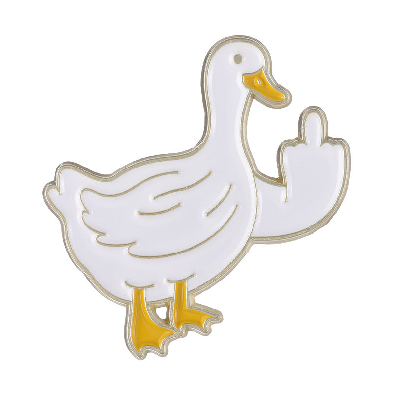 Creative European-Style Sassy Animal Alloy Enamel Pin Set (Mushroom, Fox, Cat, Rabbit) | Novelty Metal Brooch Collection | Bag & Apparel Accessories Wholesale