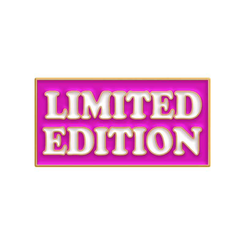 Vibrant English Sentence Enamel Brooch - Custom Slogan Badge
