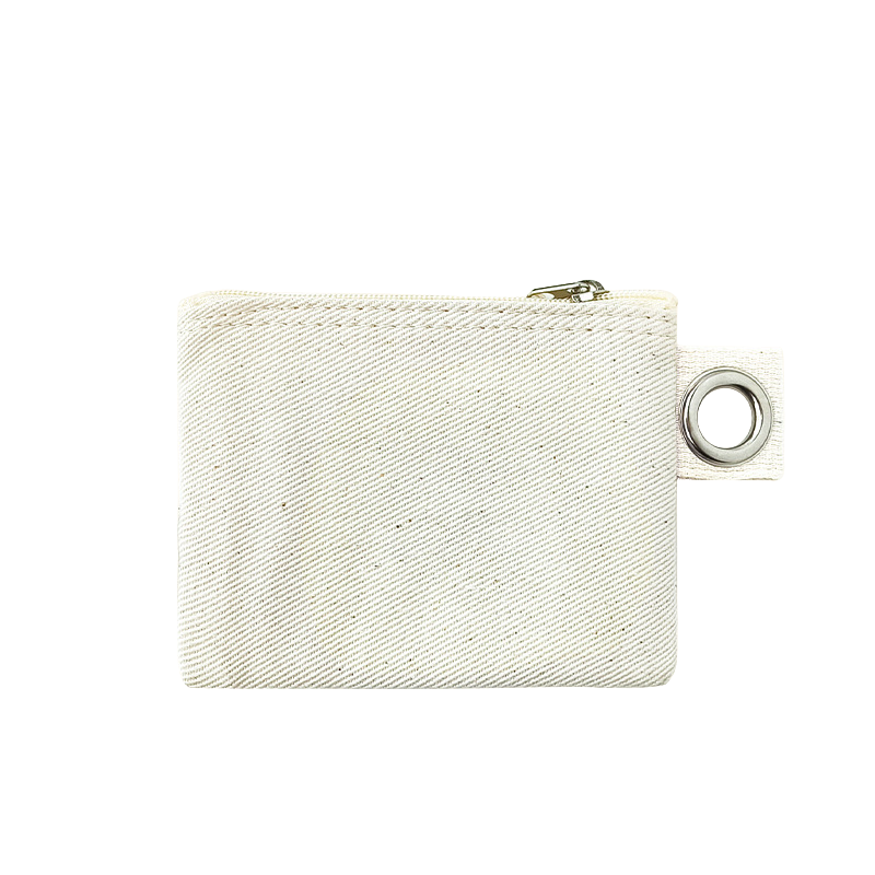 10.5*8cm-Cotton Canvas Zipper Pouch with Grommet