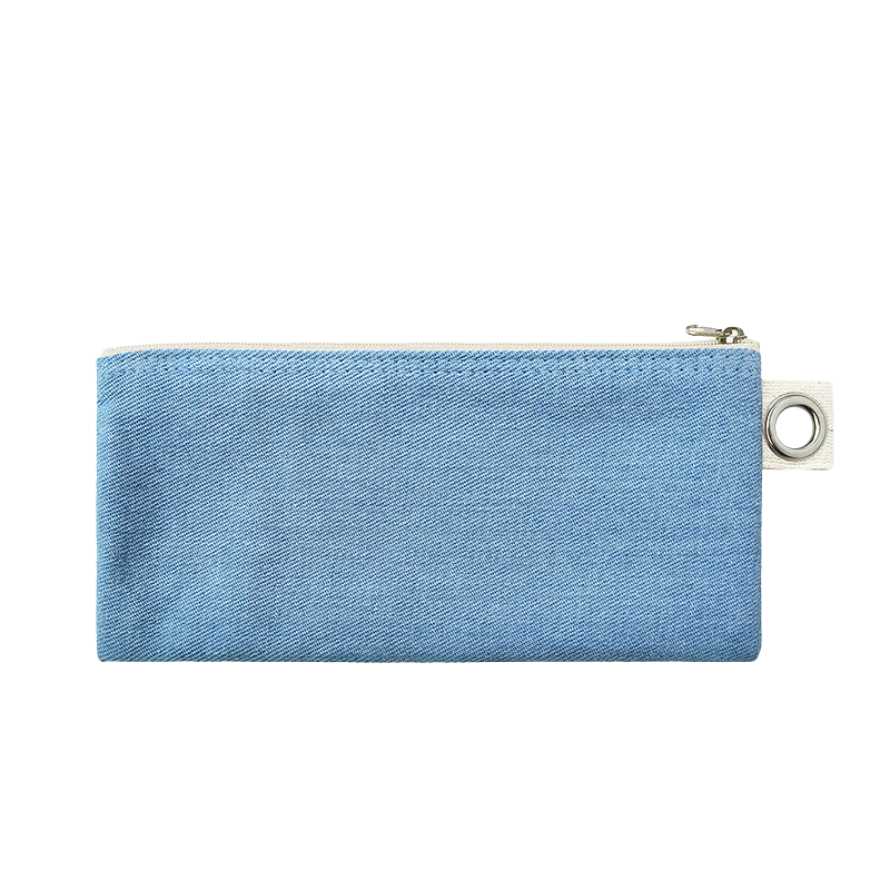 19.5*8.5cm-Cotton Canvas Zipper Pouch with Grommet